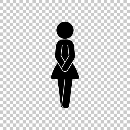 450x450 Female Silhouette, Woman Icon On Transparent Background Royalty