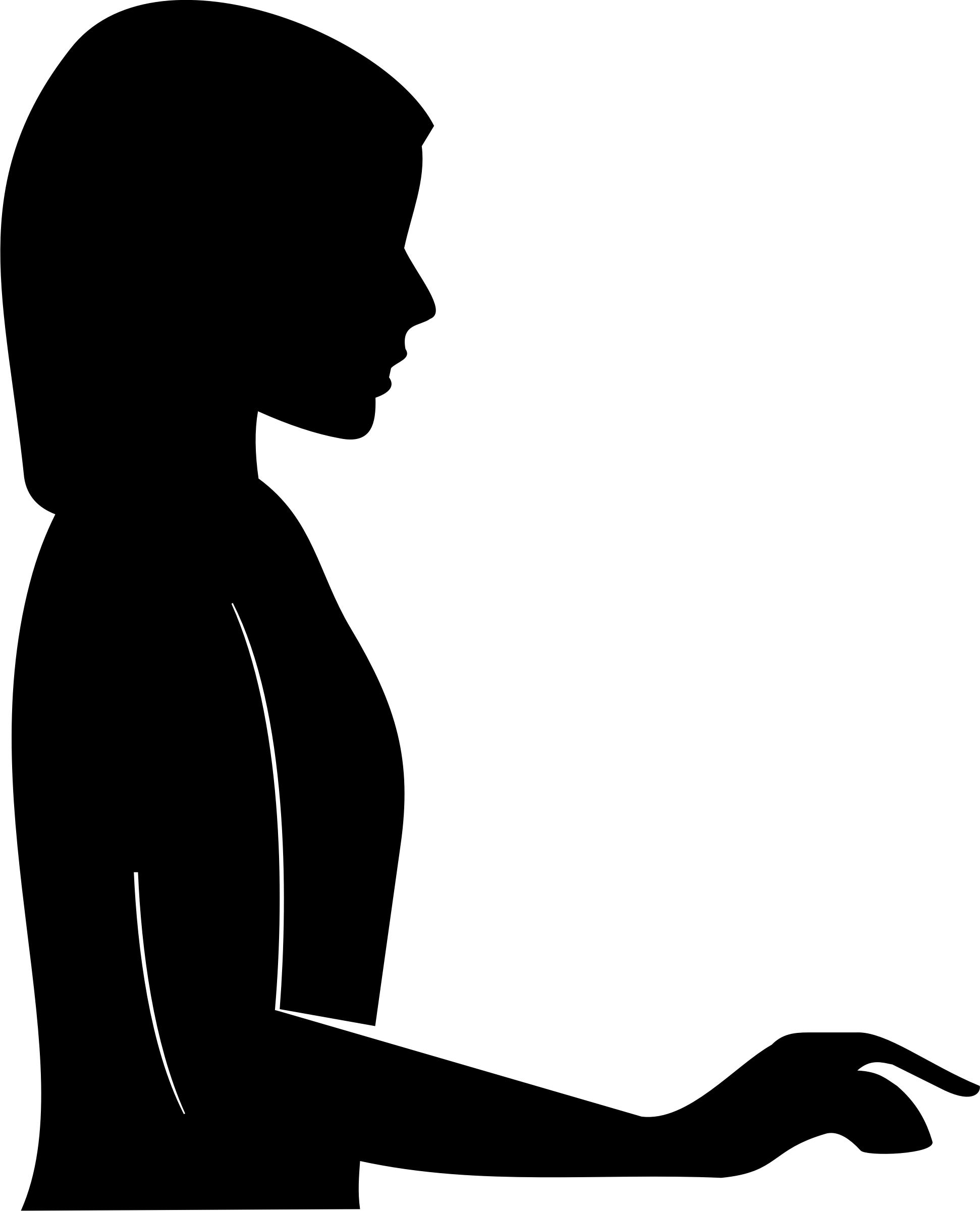 1942x2400 Female Silhouette With Extended Arm Icons Png