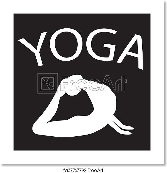 561x581 Free Art Print Of Girl In Yoga Position White Female Silhouette