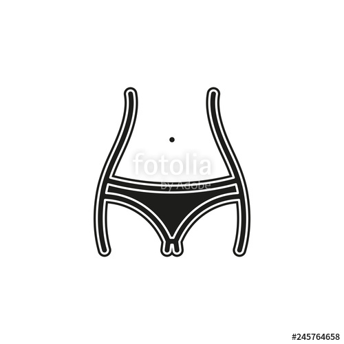 500x500 Women Waist Icon, Female Silhouette, Diet Icon Stock Image
