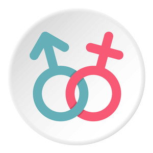 Male And Female Symbol Icon In Flat Circle Isolated Illustration 300x300 Male And Female Symbol Icon In Flat Circle Isolated Illustration