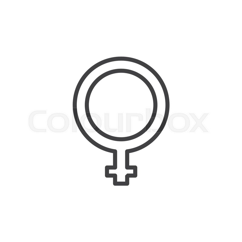800x800 Feminine Line Icon, Outline Vector Stock Vector Colourbox