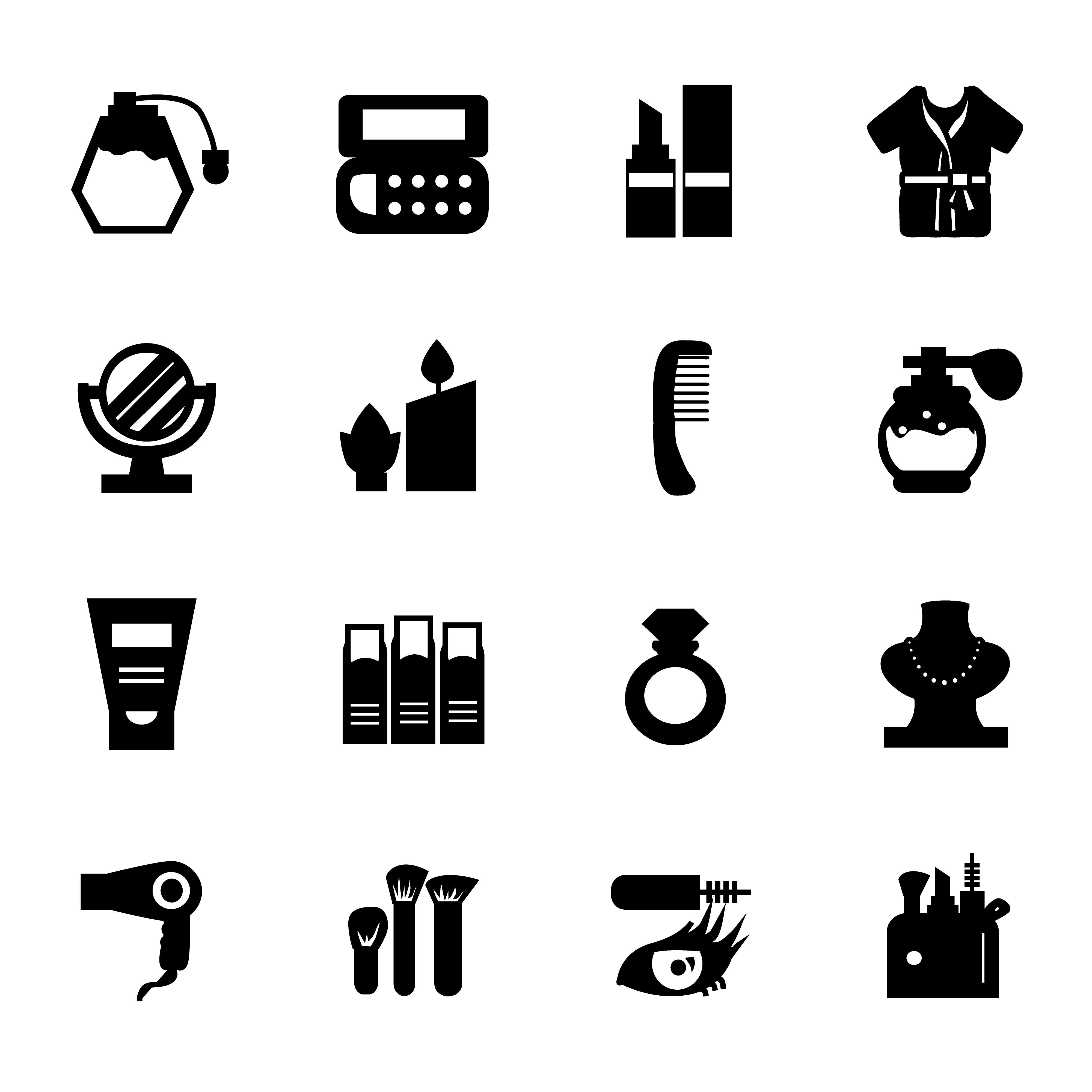 4000x4000 Beauty Feminine Make Up Icon Set