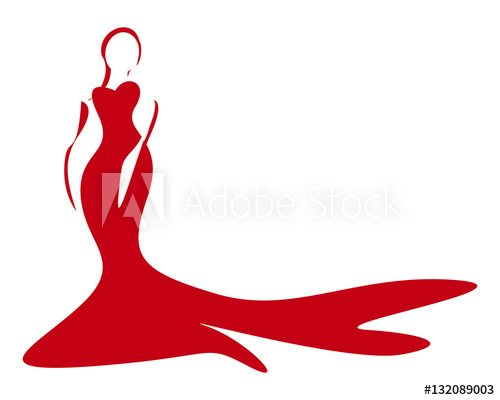500x400 Red Dress Ladies Feminine Icon