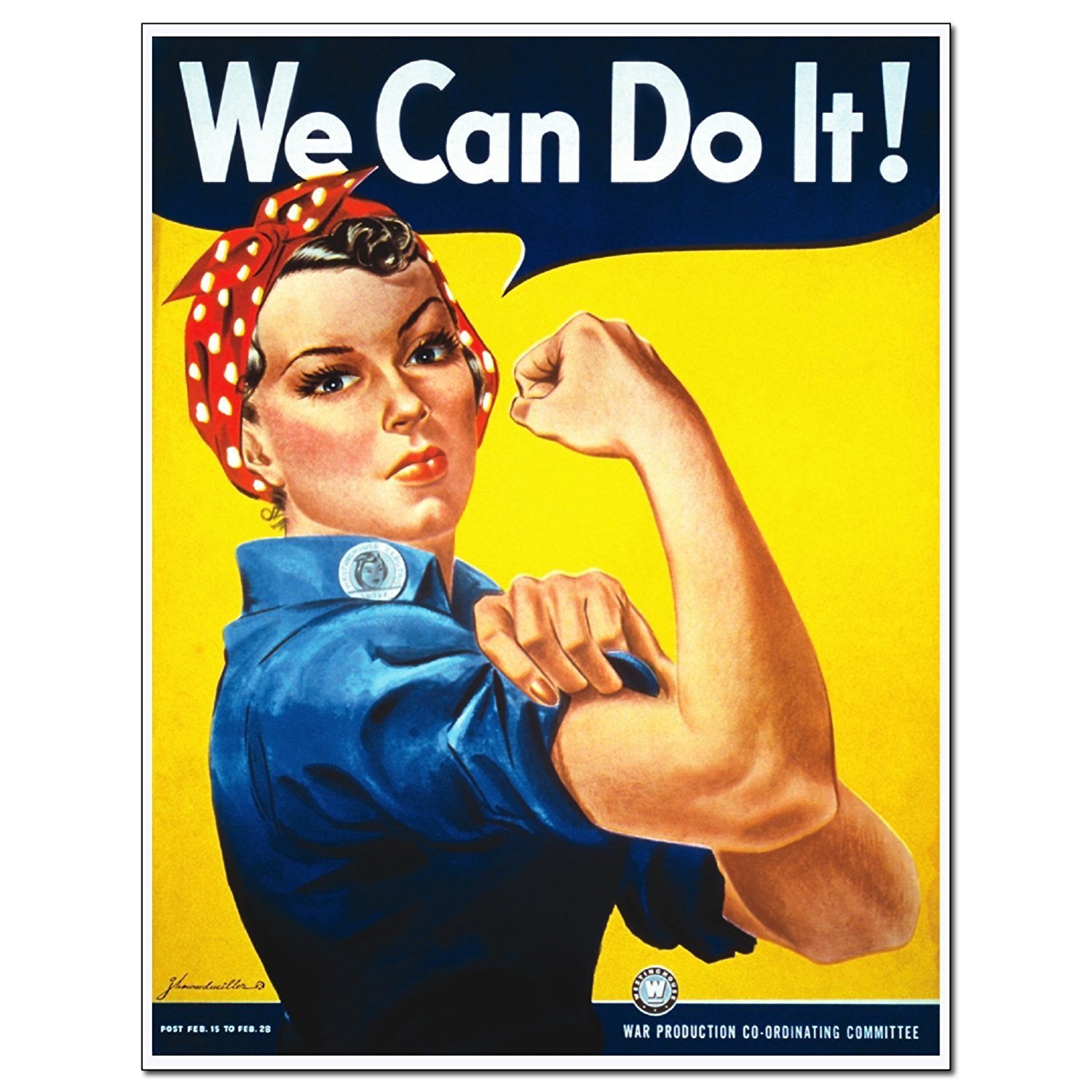 1500x1500 Feminist Icon Rosie The Riveter We Can Do It Poster Young N' Refined