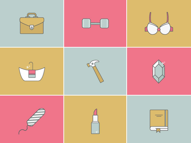 800x600 Feminist Icon Set
