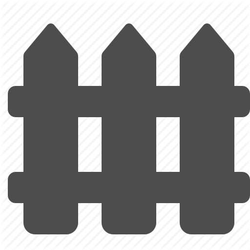 512x512 Fence, Real Estate, White Picket Fence Icon