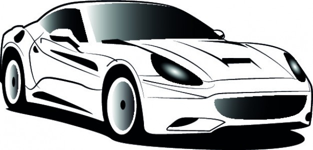 626x300 White Ferrari Cartoon Icon Vector Vector Free Download