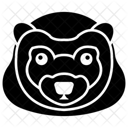 256x256 Ferret Icon Of Glyph Style