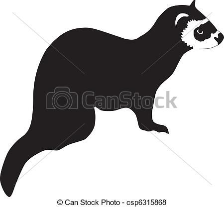 450x416 Vertebrate,ferret,white,line Art,mustelidae,mustelinae,carnivore