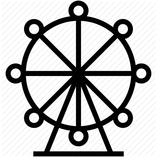 512x512 Amusement Park, Carnival, Fairground, Ferris Wheel, Sky Wheel Icon