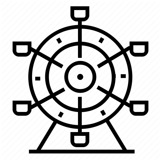 512x512 Amusement Ride, Big Wheel, Ferris Wheel, Observation Wheel Icon