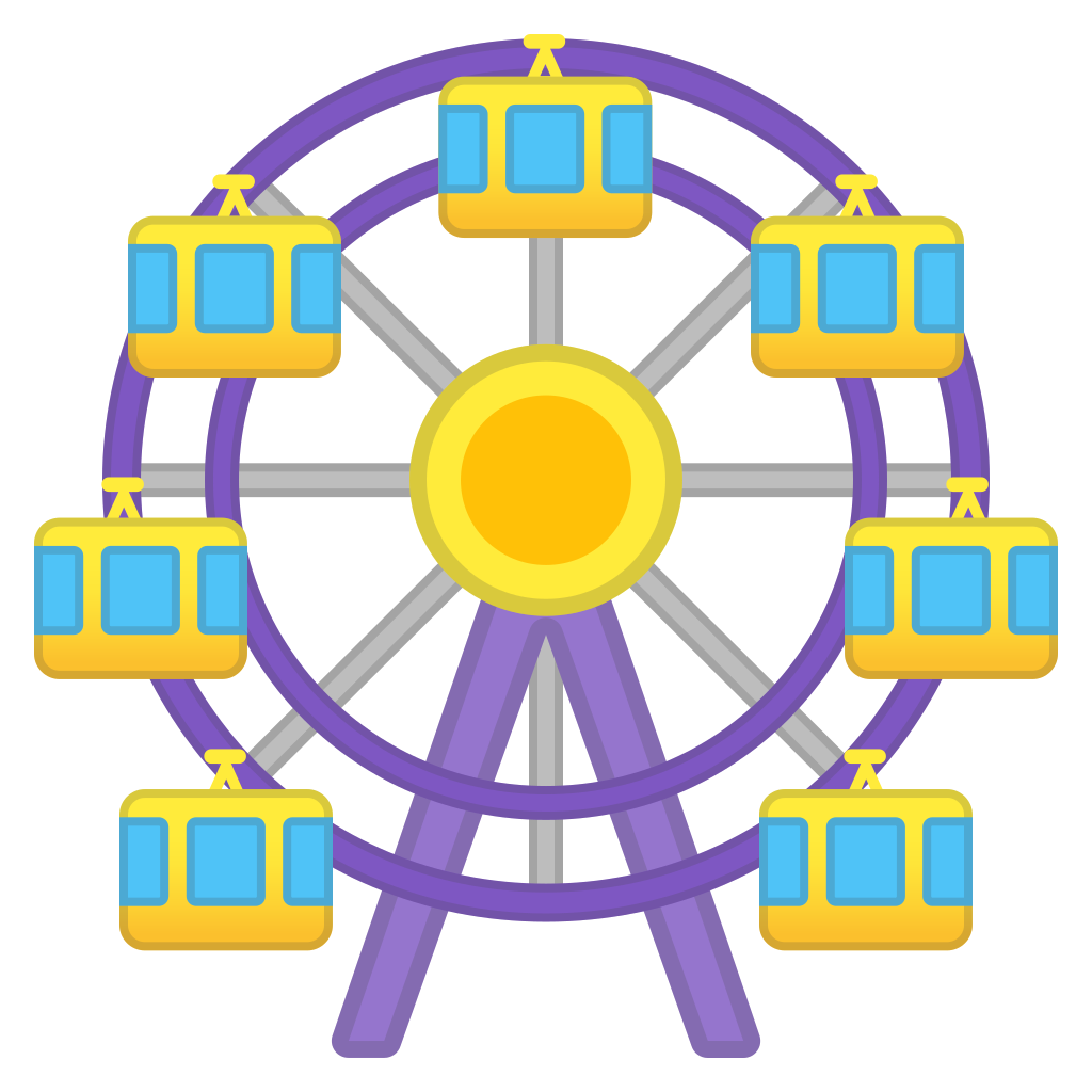 1024x1024 Ferris Wheel Icon Noto Emoji Travel Places Iconset Google