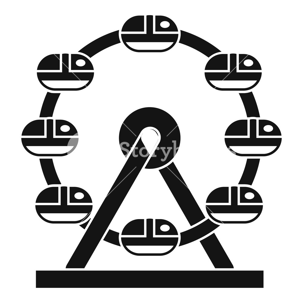 1000x1000 Giant Ferris Wheel Icon Simple Illustration Of Giant Ferris Wheel
