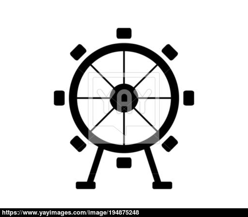 512x448 Ferris Wheel Icon Vector