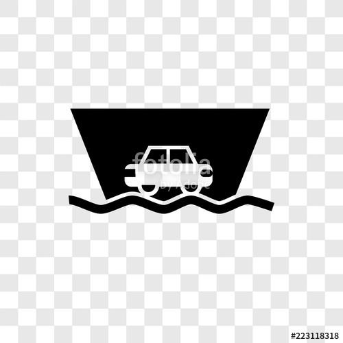 500x500 Ferry Vector Icon Isolated On Transparent Background, Ferry Logo