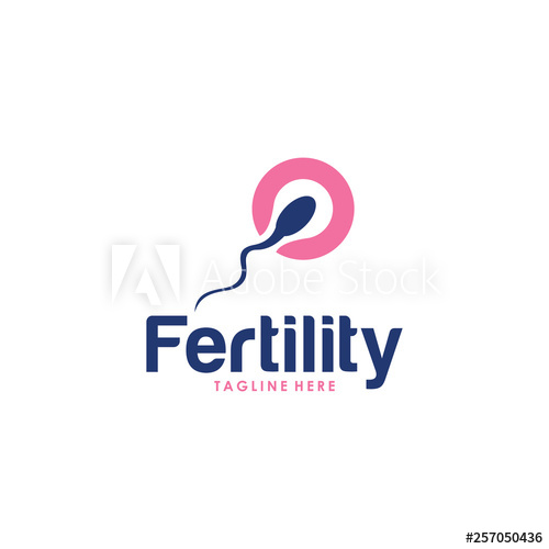 500x500 Fertility Logo Icon With Sperm