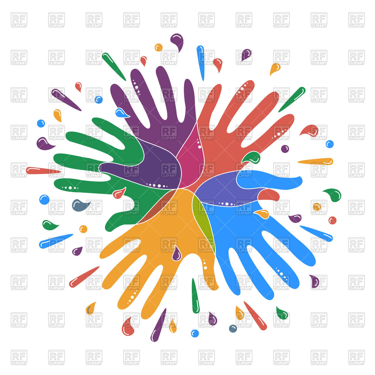 1200x1200 Colourful Handprints