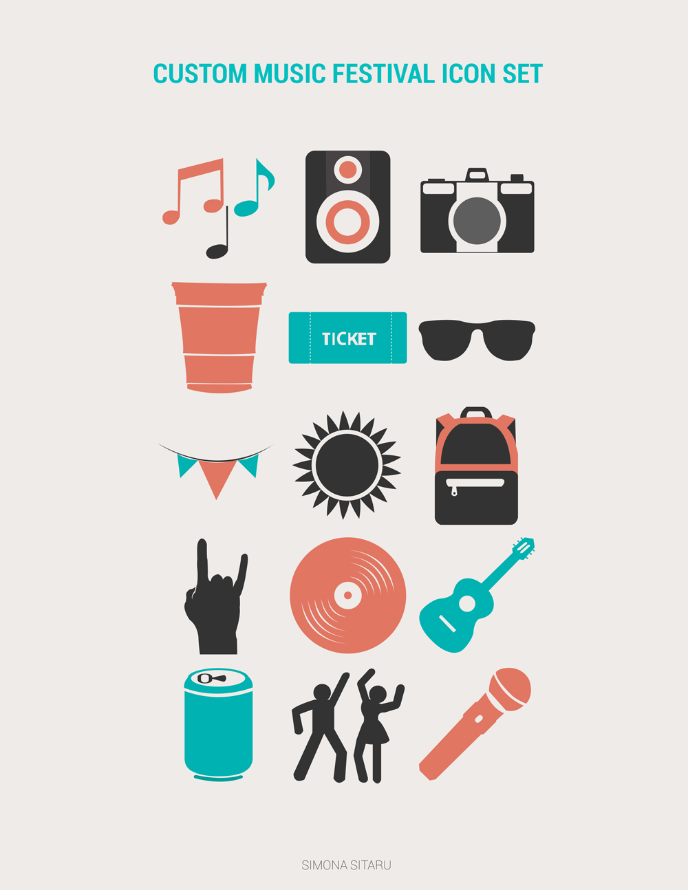 1000x1294 Custom Music Festival Icon Set On Behance