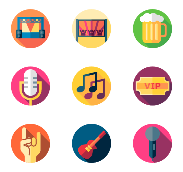 600x564 Music Festival Icon Packs