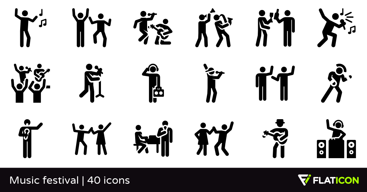 1200x630 Music Festival Free Icons