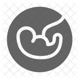256x256 Fetus Icon Of Glyph Style