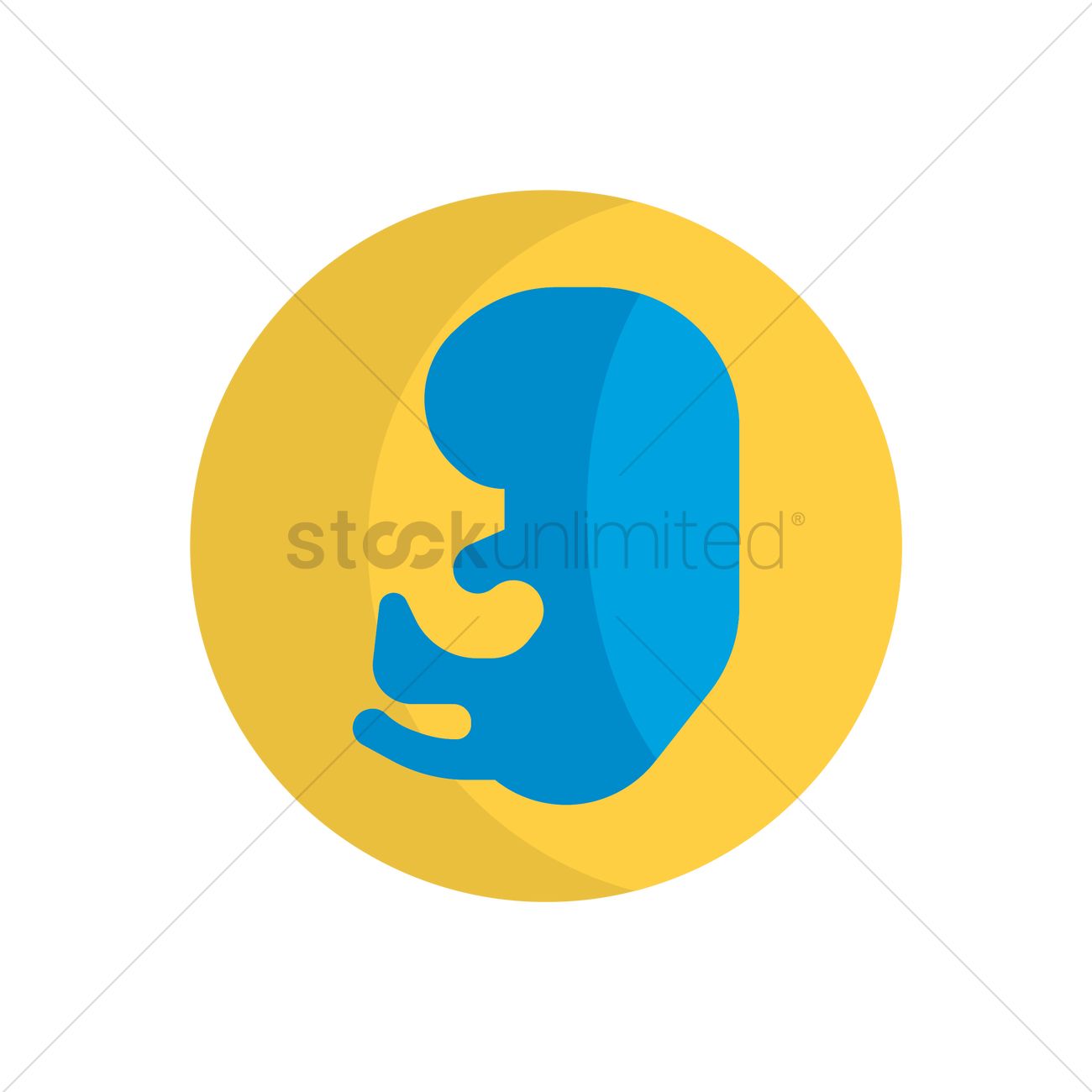 1300x1300 Fetus Icon Vector Image