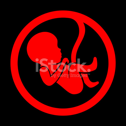 440x440 Fetus Icon Isolated On Black Background Stock Vector