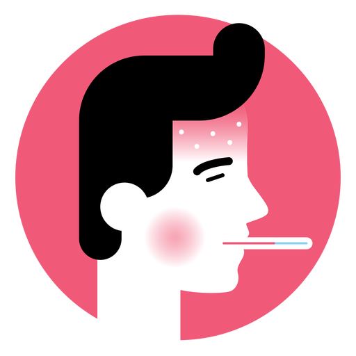 512x512 High Fever Sickness Symptom Icon