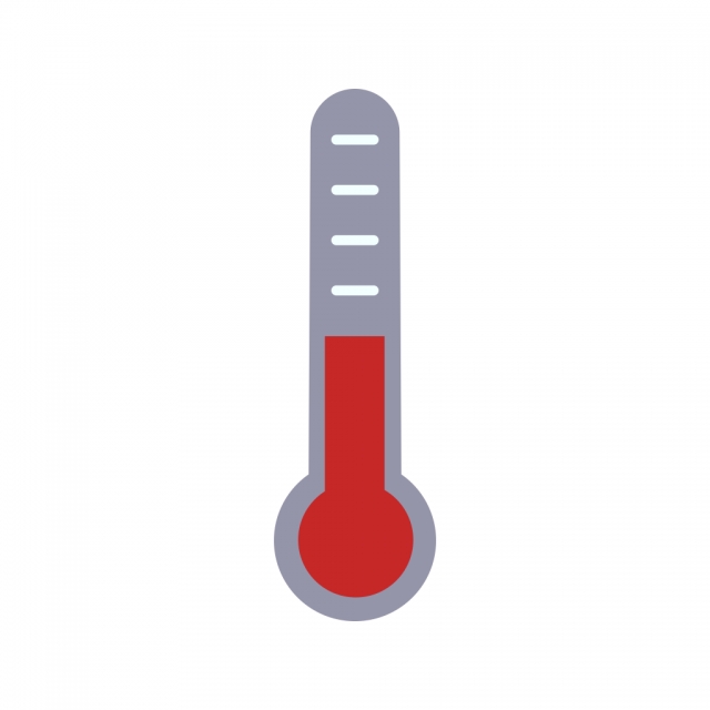 640x640 Thermometer Vector Icon, Fever Icon, Medical Icon, Temperature