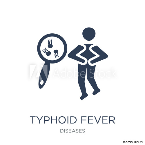500x500 Typhoid Fever Icon Trendy Flat Vector Typhoid Fever Icon On White