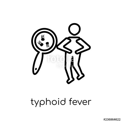 500x500 Typhoid Fever Icon Trendy Modern Flat Linear Vector Typhoid Fever
