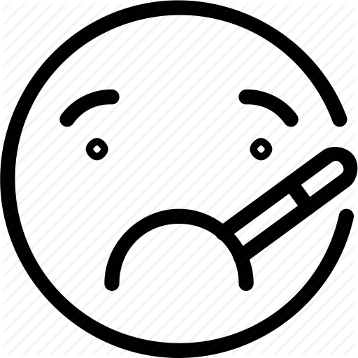 512x512 Chat, Emoji, Face, Fever, Message, Smiley Icon