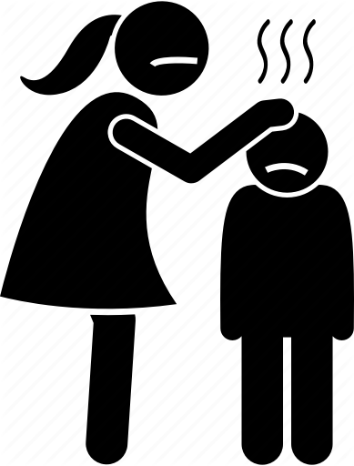 389x512 Child, Fever, Hand, Hot, Kid, Sick, Unwell Icon