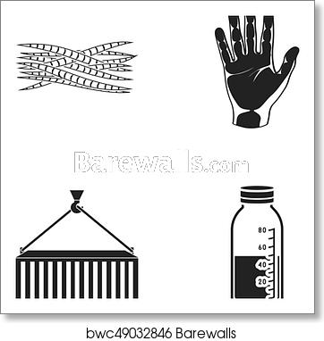 362x382 Muscle Fiber, Wrist And Other Web Icon In Black Style Container