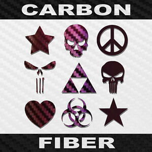 300x300 Purple Chameleon Carbon Fiber Vinyl Shape Symbol Icon Decal Ebay