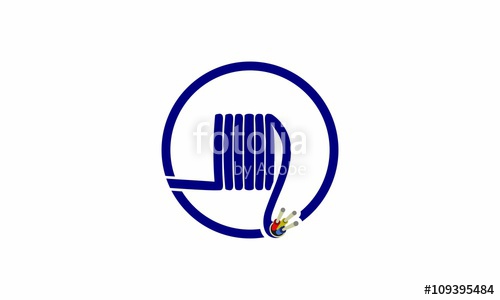 Fiber Optic Cable Reels Electric Icon Logo Stock Image 500x300 Fiber Optic Cable Reels Electric Icon Logo Stock Image
