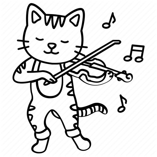 512x512 Cat, Diddle, Fiddle, Fiddler, Musician, Nursery Rhyme Icon