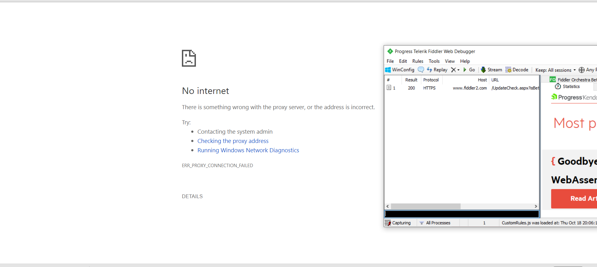 1920x861 Fiddler Makes My Chrome Have No Internet Connection