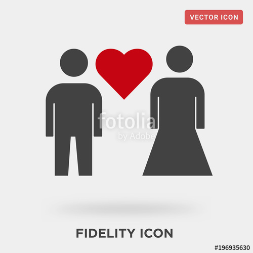 500x500 Fidelity Icon On Grey Background, In Black, Loyalty, Faithfulness