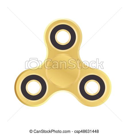 450x470 Gold Fidget Spinner Icon Isolated On White Background