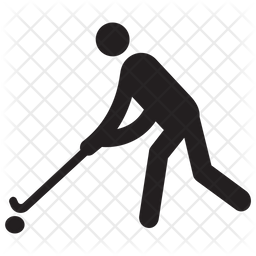 256x256 Hockey Icon Of Glyph Style
