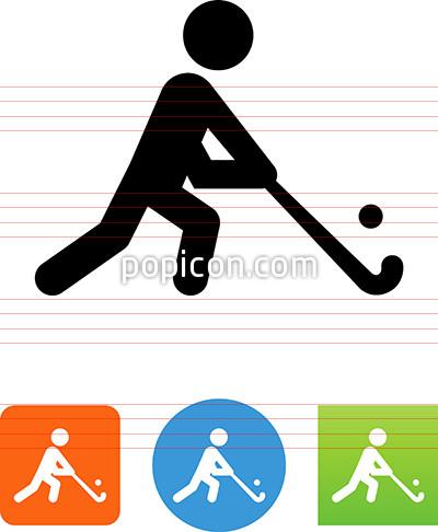 400x486 Vector Field Hockey Icon