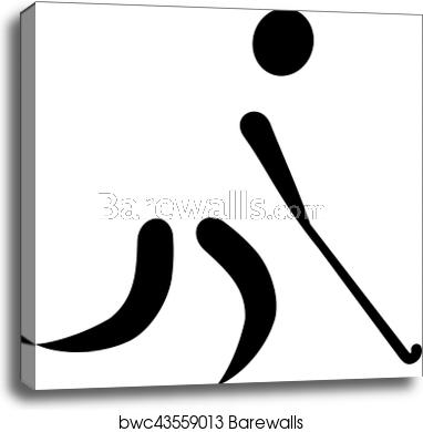 382x390 Field Hockey Icon, Canvas Print Barewalls Posters Prints