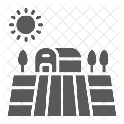 256x256 Harvest Field Icon Of Glyph Style