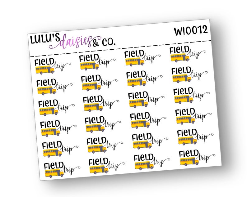794x635 Field Trip Words And Icons Words And Icon Stickers Multi Etsy
