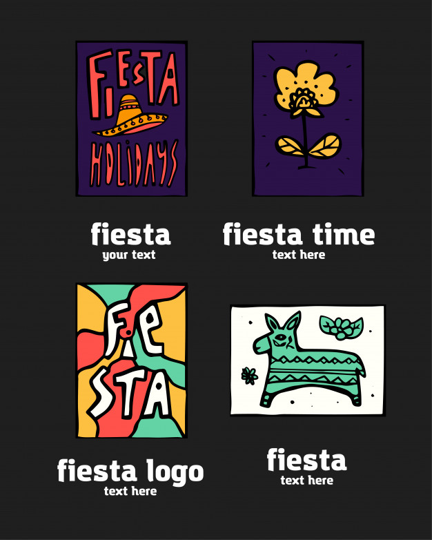 626x782 Fiesta Icon Logo Set Vector Premium Download