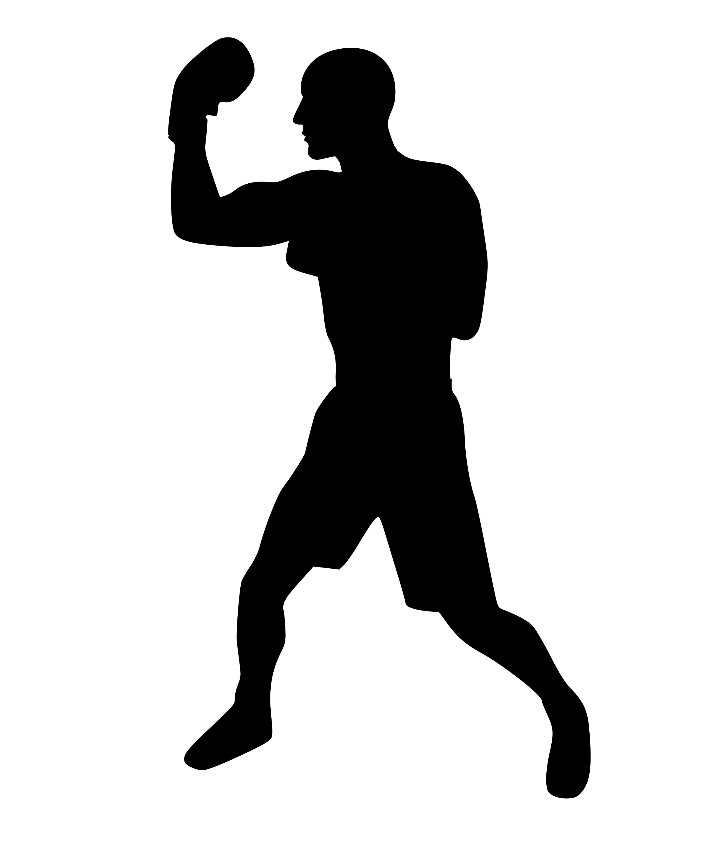 2397x2890 Free Images Silhouette, Boxer, Emblem, Fight, Icon, Man, Action