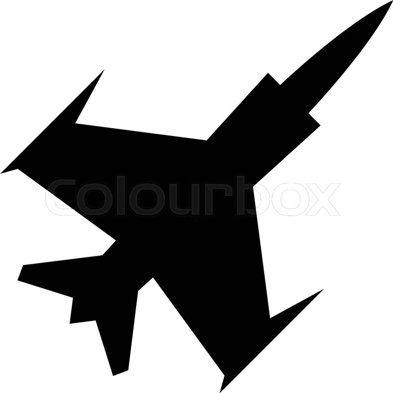 800x800 Flying Fighter Jet Vector Icon Stock Vector Colourbox