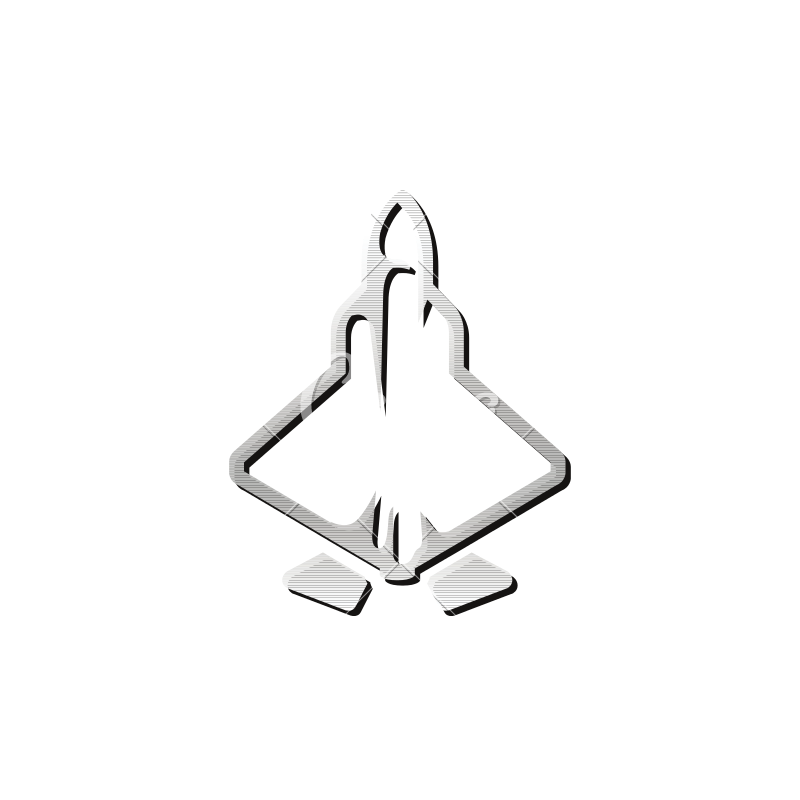 800x800 Metallic Icon Fighter Jet